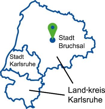 Abbildung Bruchsal im Landkreis Karlsruhe